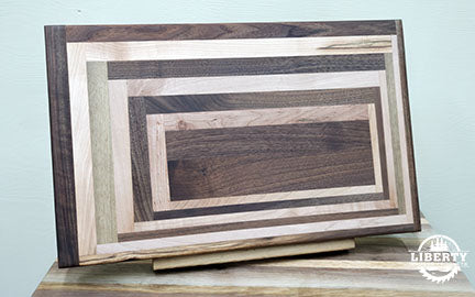Maple, Walnut and White Oak Cutting Board