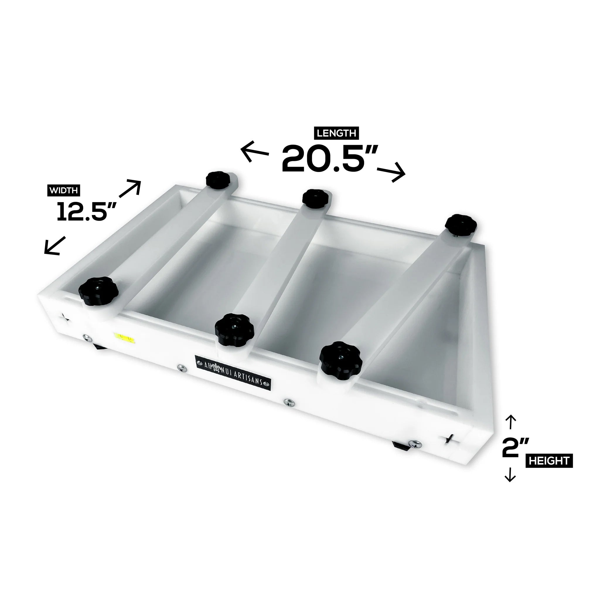 Ahonui Artisans- NO SEAL HDPE Reusable Epoxy Resin Form 20.5” x 12.5” x 2”