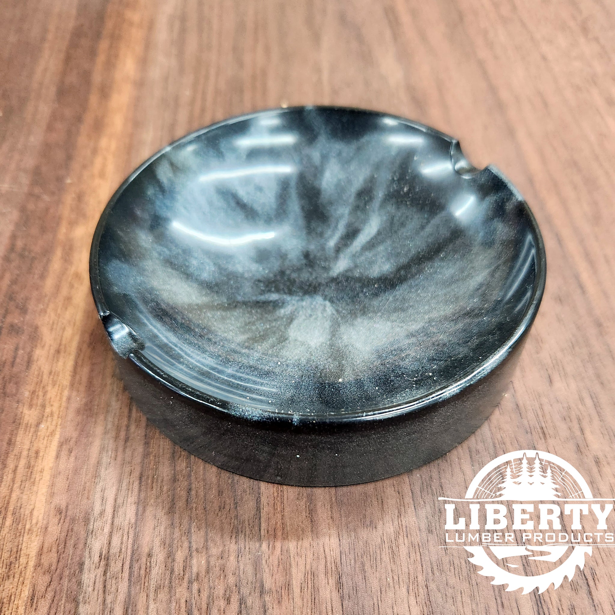 Black and Silver Epoxy Ashtray