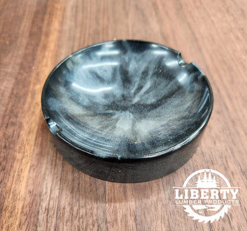 Black and Silver Epoxy Ashtray