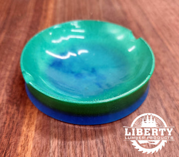 Blue and Green Epoxy Ashtray