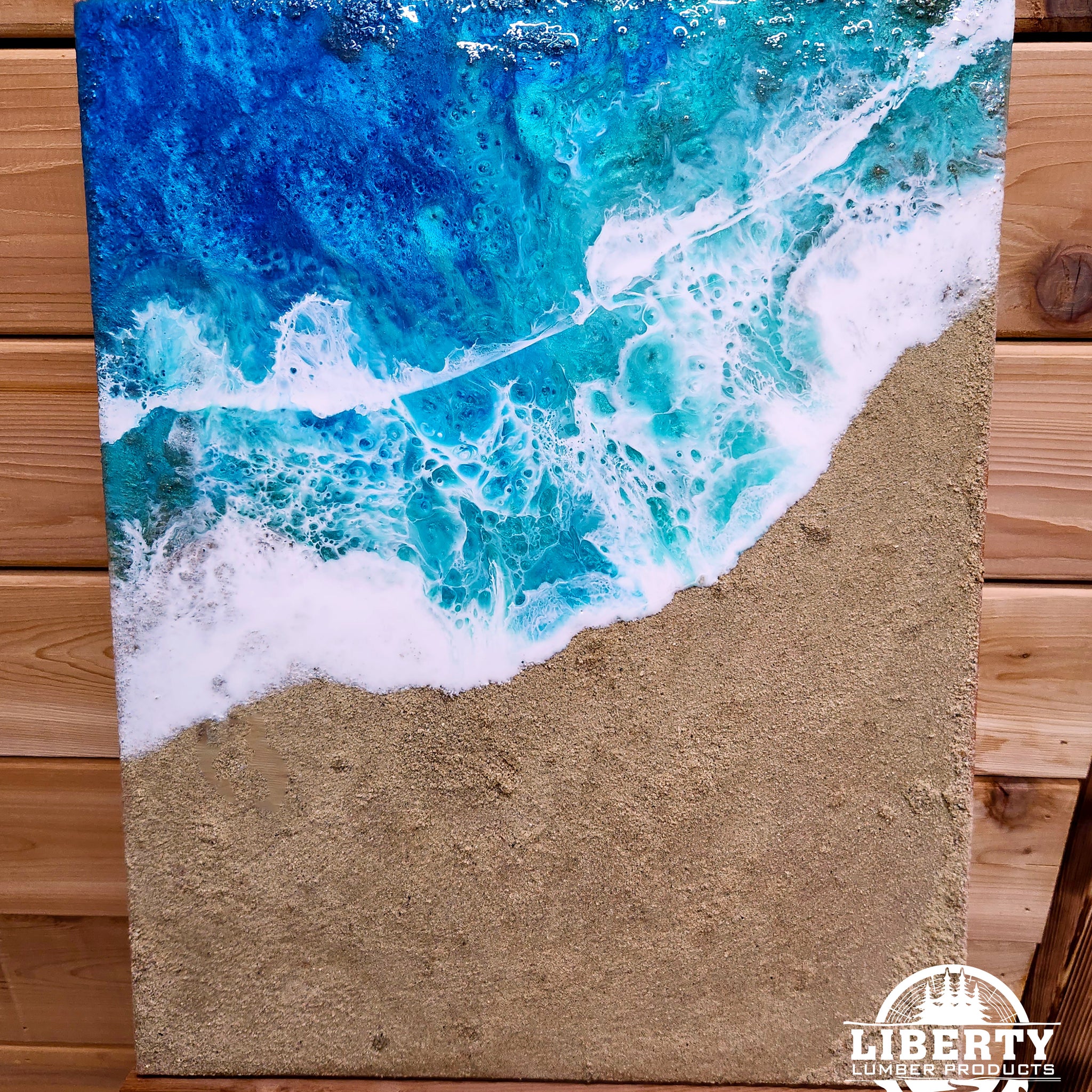 Ocean Epoxy Canvas Painting