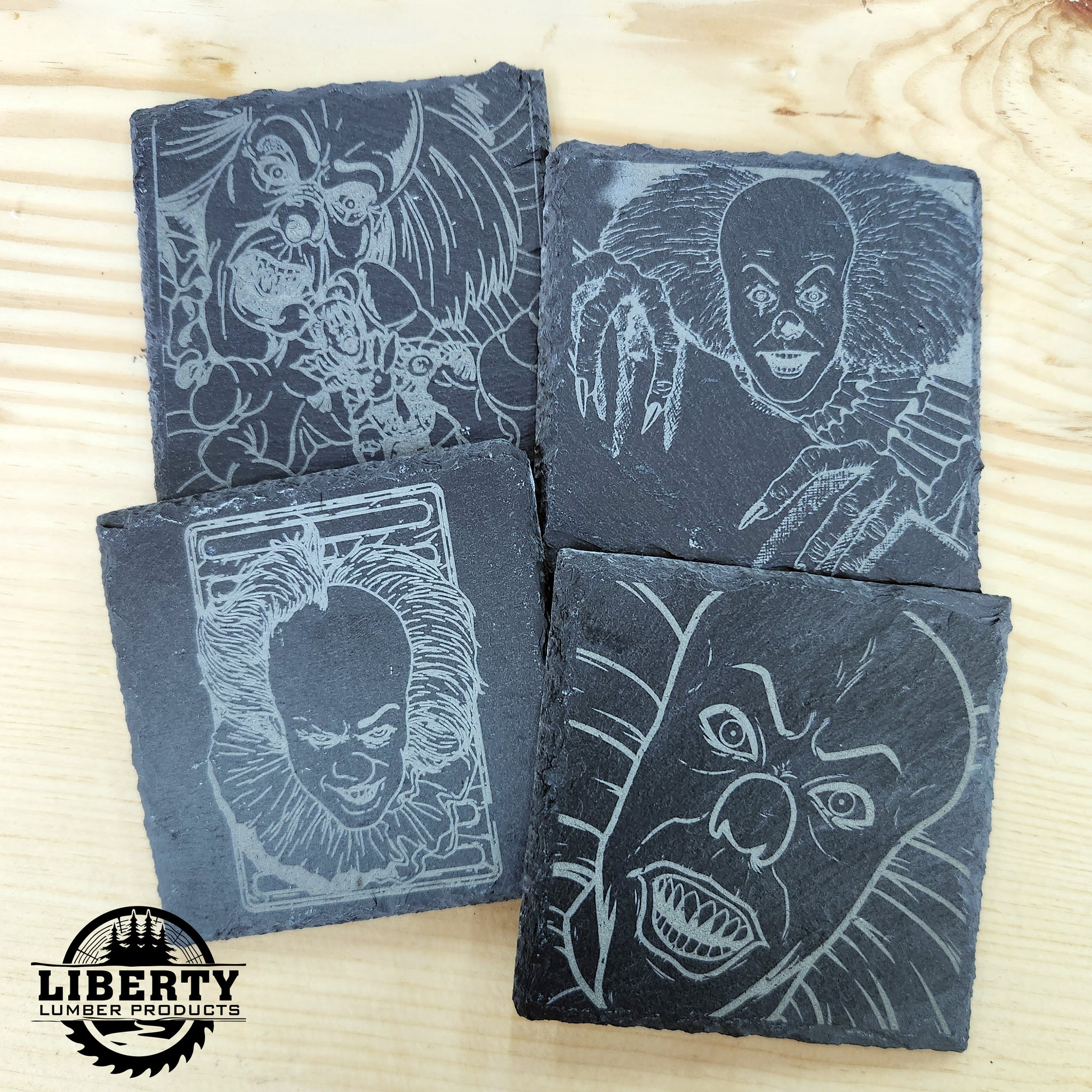 Clown Slate Coaster Set of 4