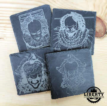 Dancing Clown Slate Coaster Set of 4