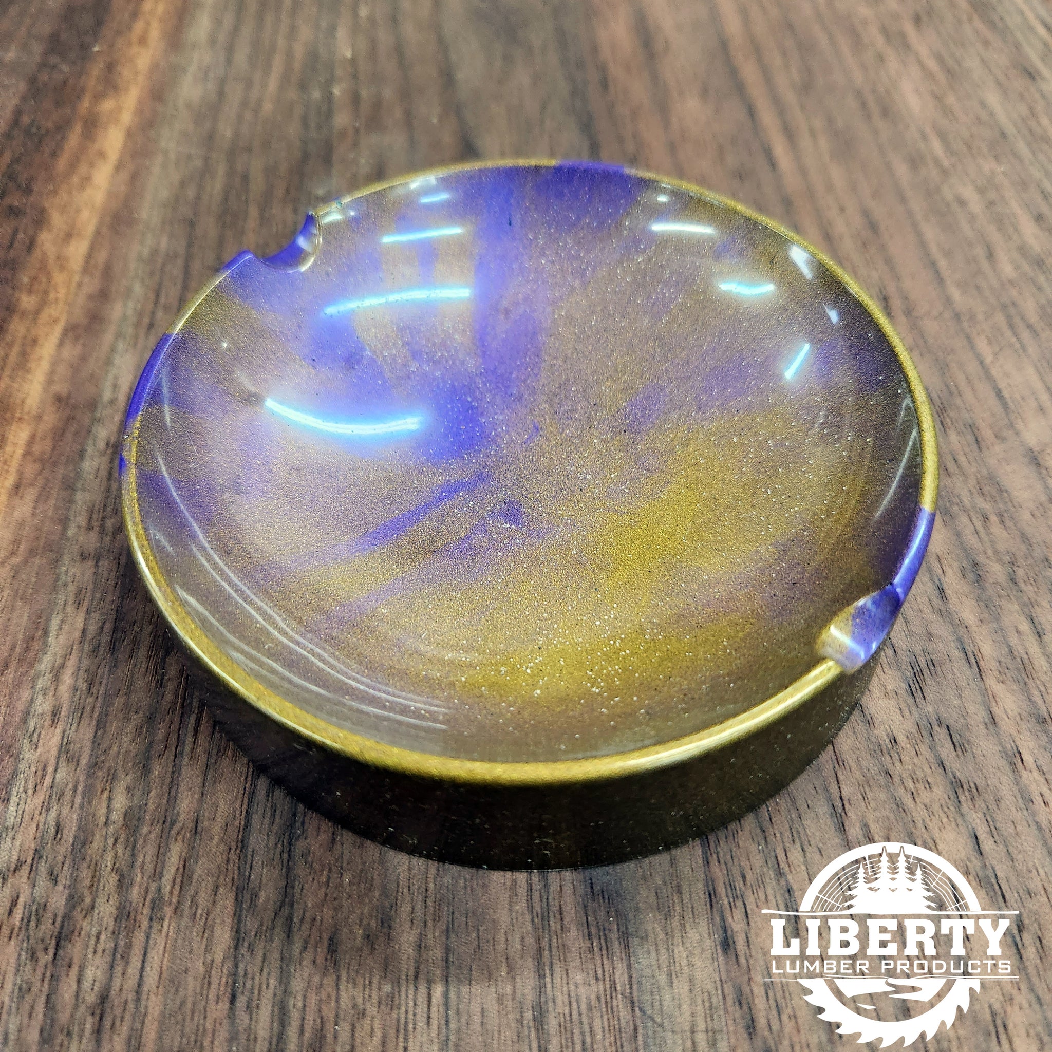 Purple & Gold Epoxy Ashtray